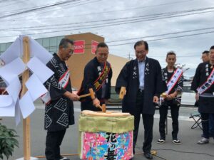 北祭り 本部開き 鏡割り