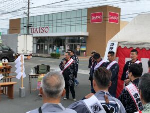 袋井北祭り本部開き 統一委員長の挨拶